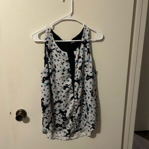 Apt. 9 Asymmetrical Black and White Sleeveless Tank Top